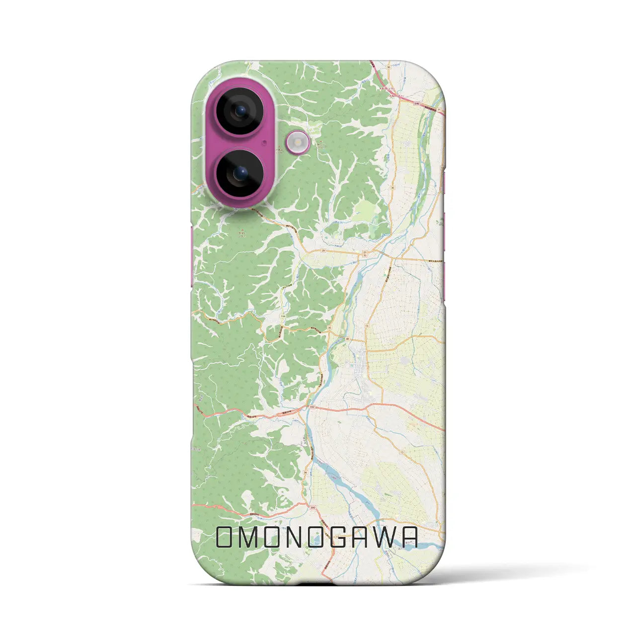 【雄物川(秋田県)】地図柄iPhoneケース(バックカバータイプ)