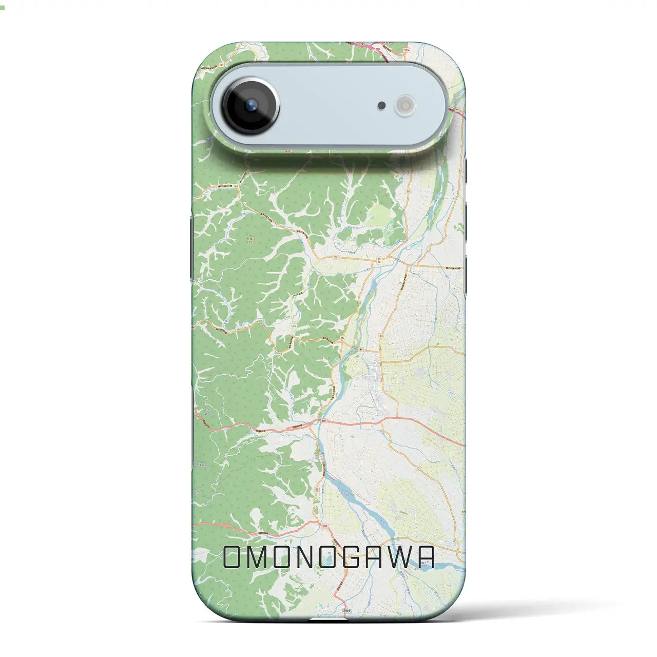 【雄物川(秋田県)】地図柄iPhoneケース(バックカバータイプ)