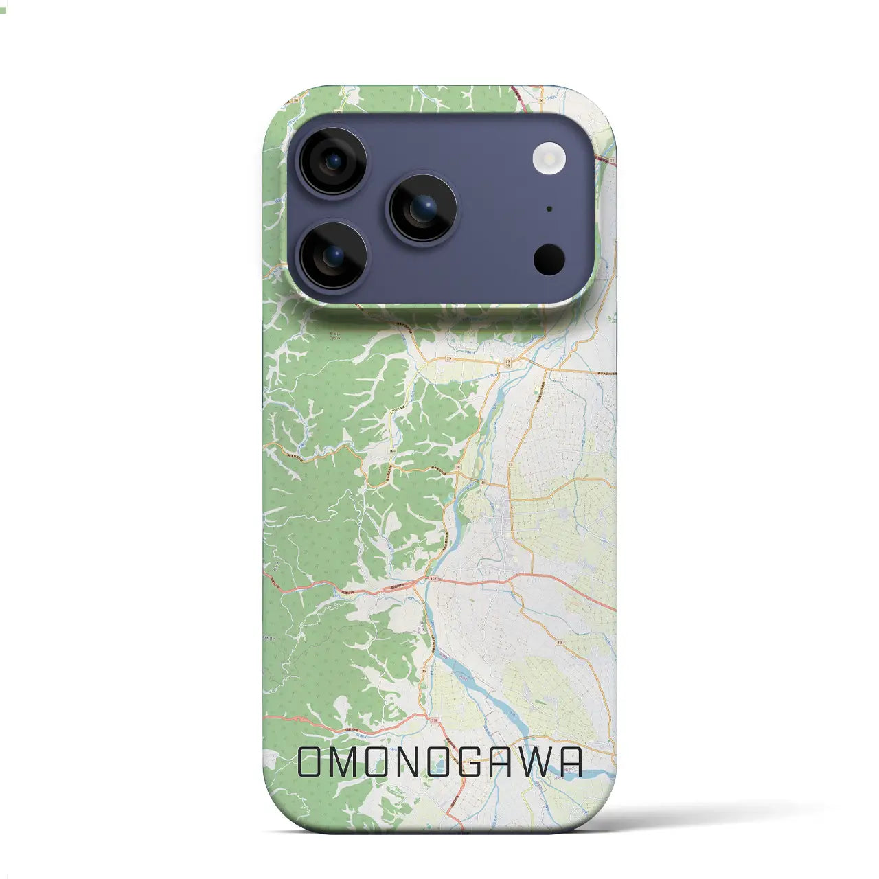 【雄物川(秋田県)】地図柄iPhoneケース(バックカバータイプ)