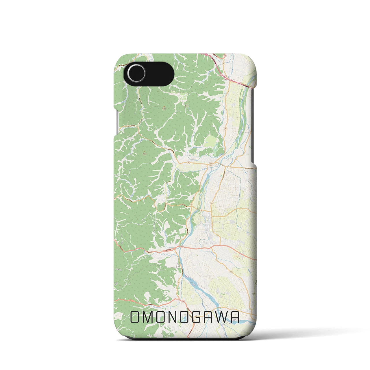 【雄物川(秋田県)】地図柄iPhoneケース(バックカバータイプ)