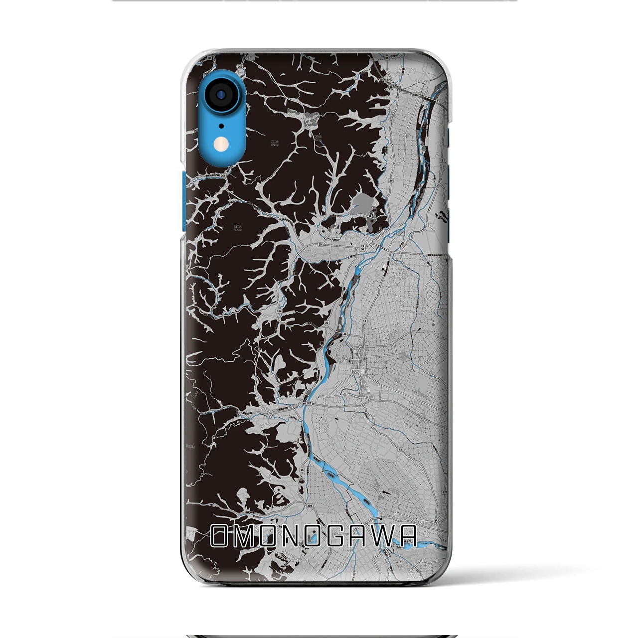 【雄物川(秋田県)】地図柄iPhoneケース(クリアタイプ)