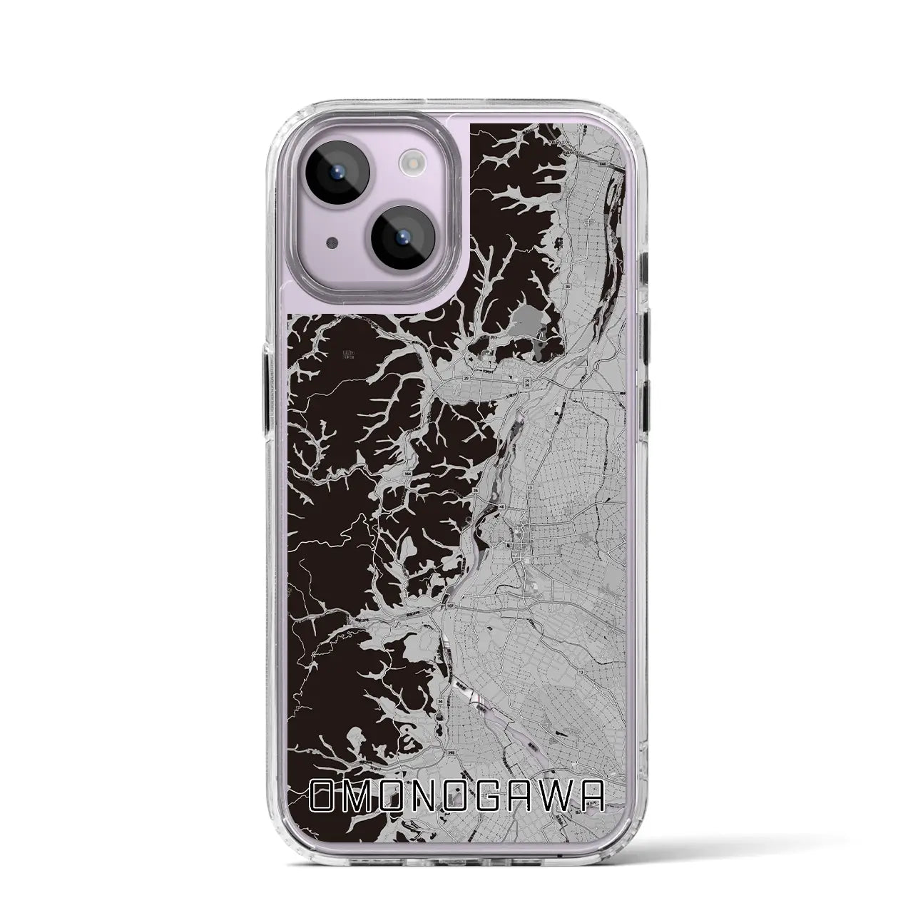 【雄物川(秋田県)】地図柄iPhoneケース(MagSafeタイプ)