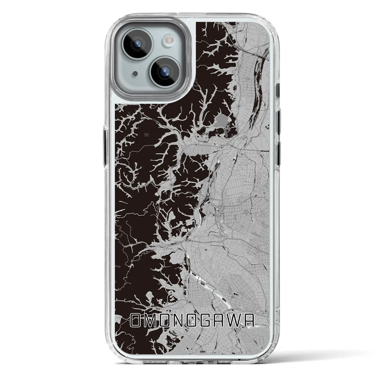 【雄物川(秋田県)】地図柄iPhoneケース(MagSafeタイプ)