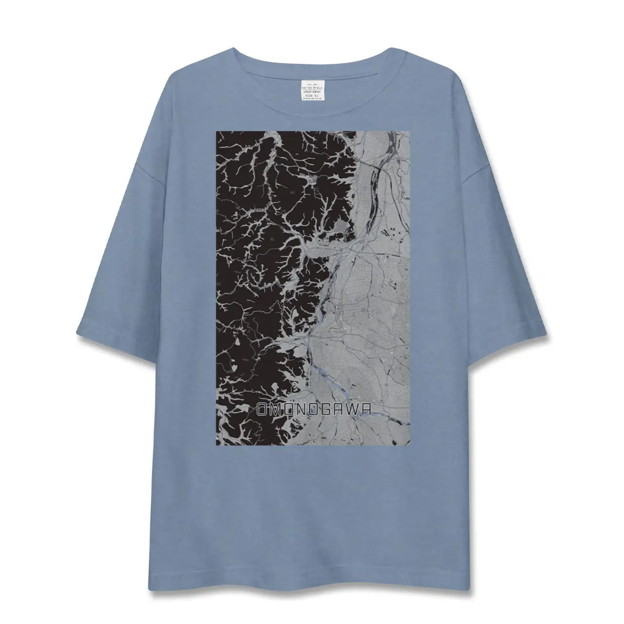 【雄物川(秋田県)】地図柄ビッグシルエットTシャツ