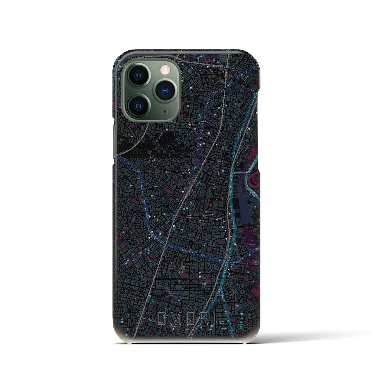 【大森(東京都)】地図柄iPhoneケース(バックカバータイプ)