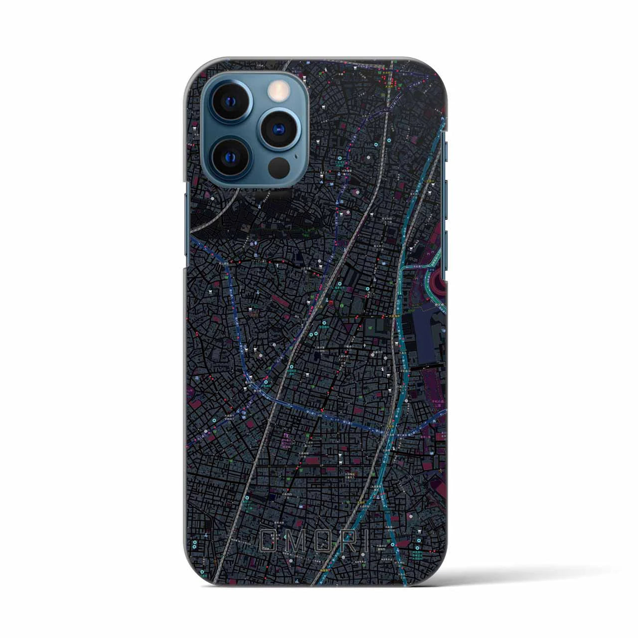 【大森(東京都)】地図柄iPhoneケース(バックカバータイプ)