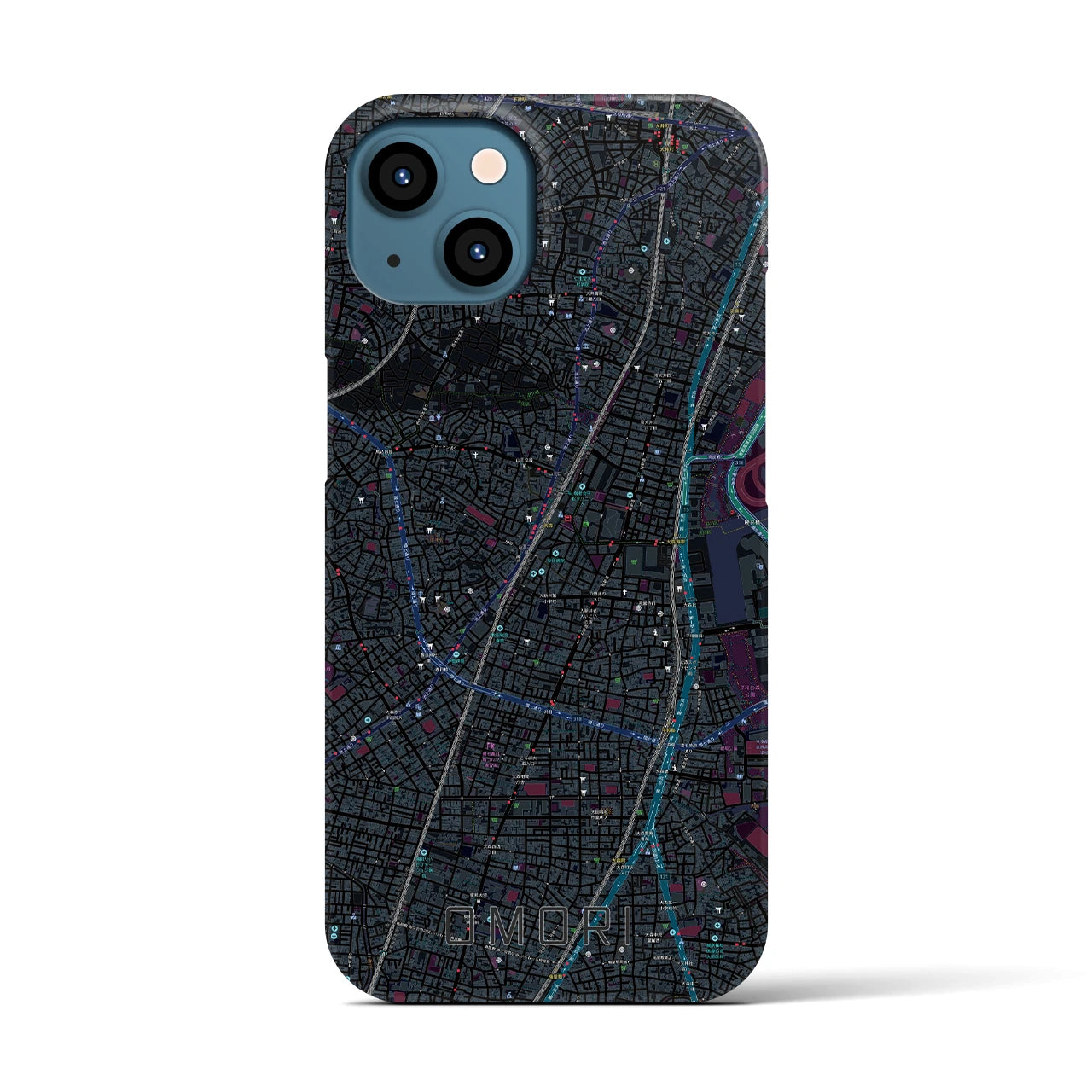 【大森(東京都)】地図柄iPhoneケース(バックカバータイプ)