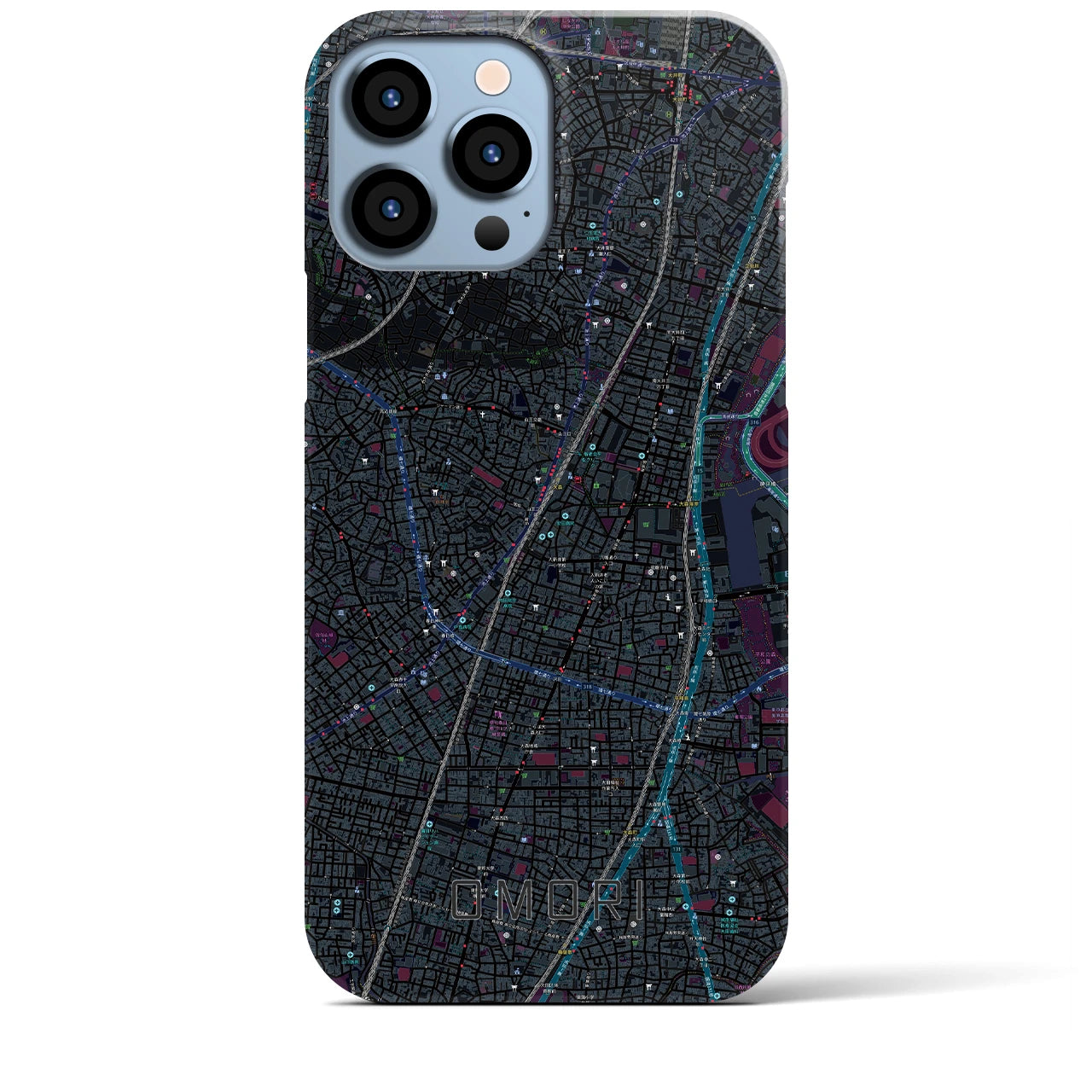 【大森(東京都)】地図柄iPhoneケース(バックカバータイプ)