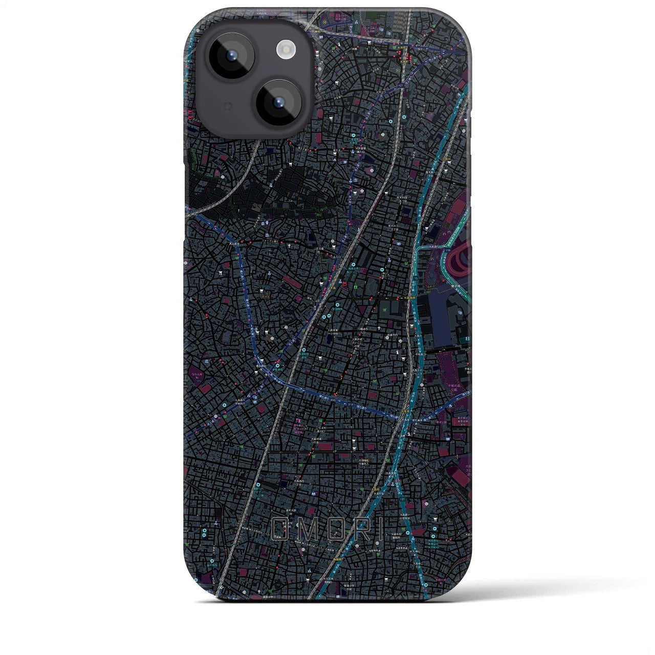 【大森(東京都)】地図柄iPhoneケース(バックカバータイプ)