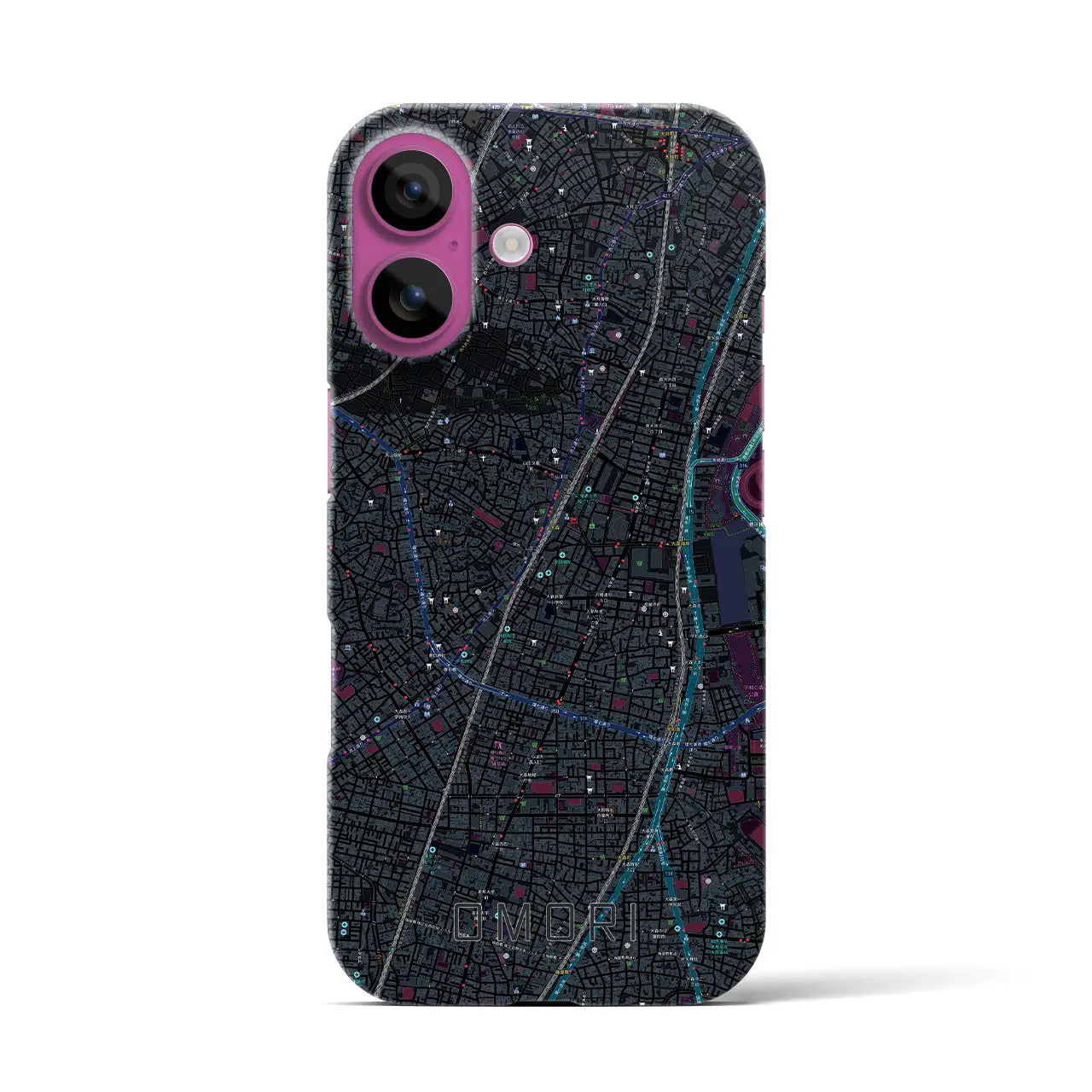【大森(東京都)】地図柄iPhoneケース(バックカバータイプ)