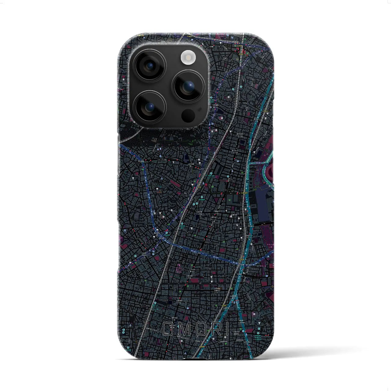 【大森(東京都)】地図柄iPhoneケース(バックカバータイプ)