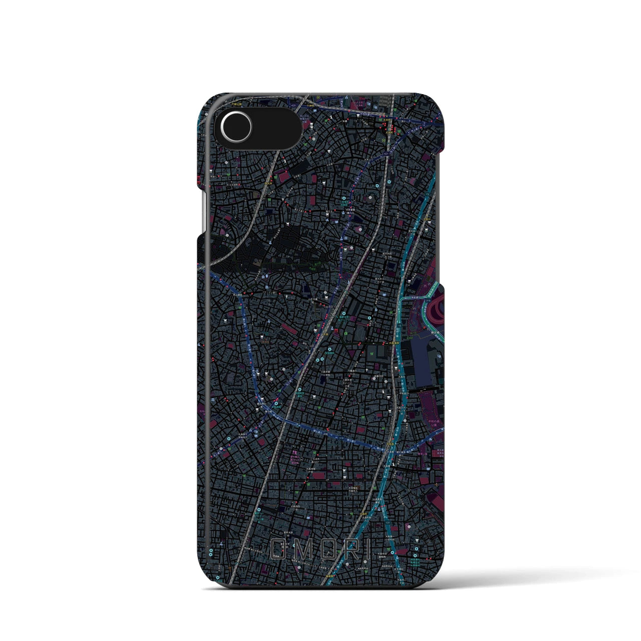 【大森(東京都)】地図柄iPhoneケース(バックカバータイプ)