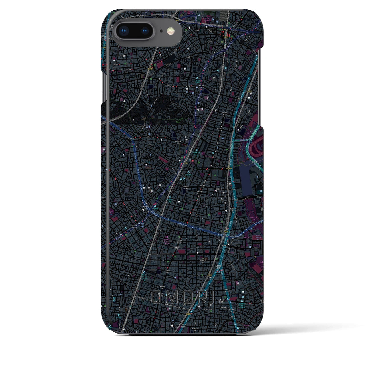 【大森(東京都)】地図柄iPhoneケース(バックカバータイプ)