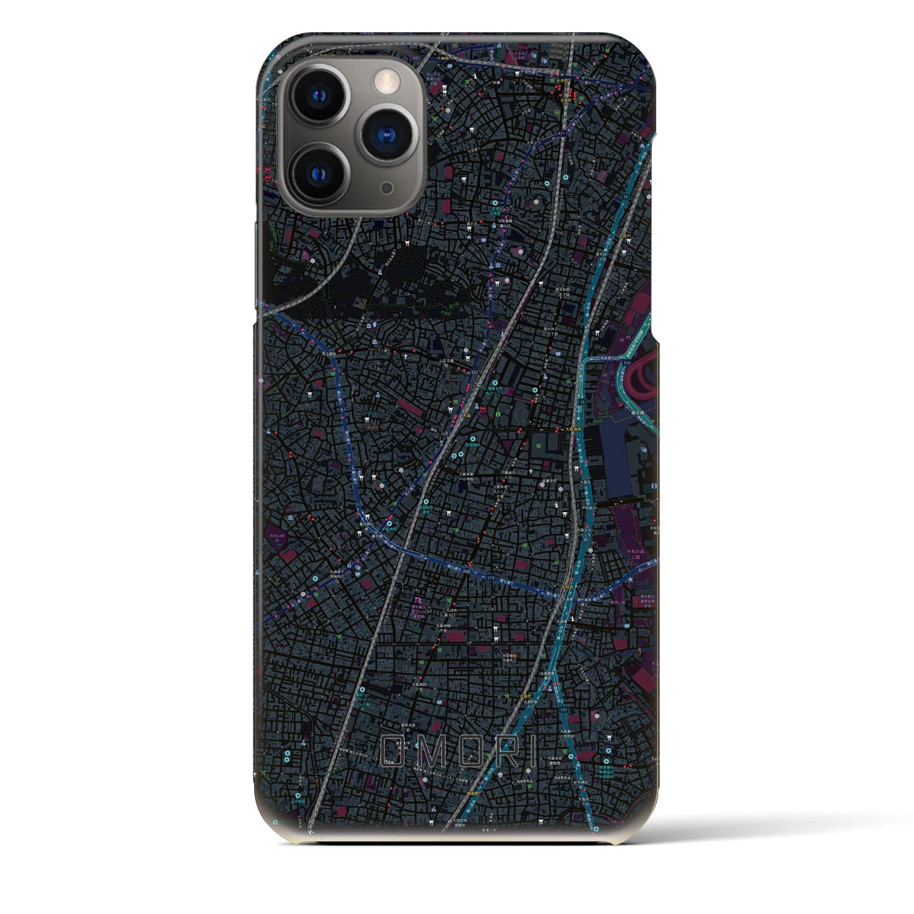 【大森(東京都)】地図柄iPhoneケース(バックカバータイプ)