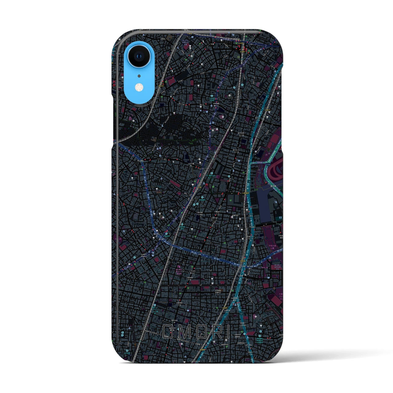 【大森(東京都)】地図柄iPhoneケース(バックカバータイプ)