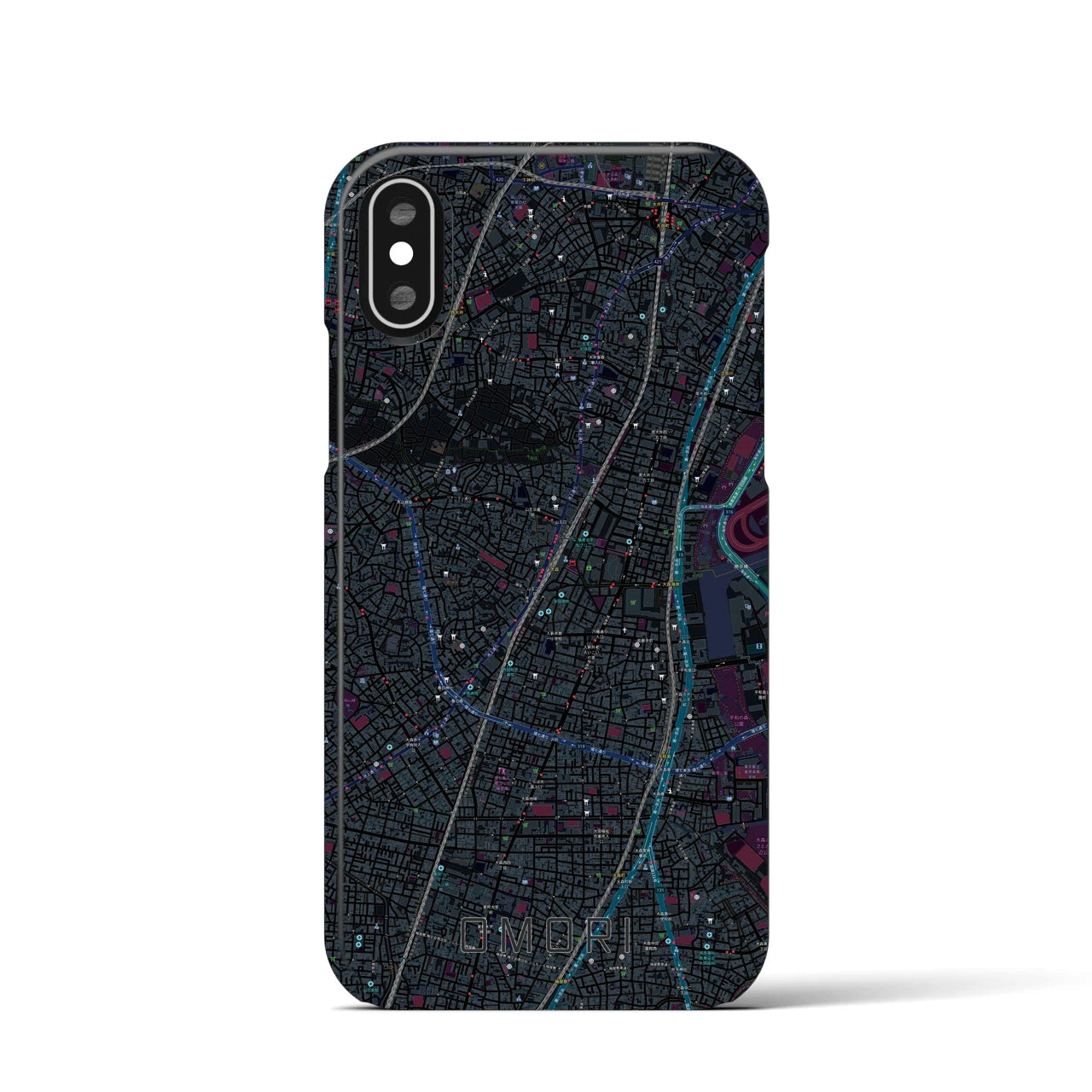 【大森(東京都)】地図柄iPhoneケース(バックカバータイプ)