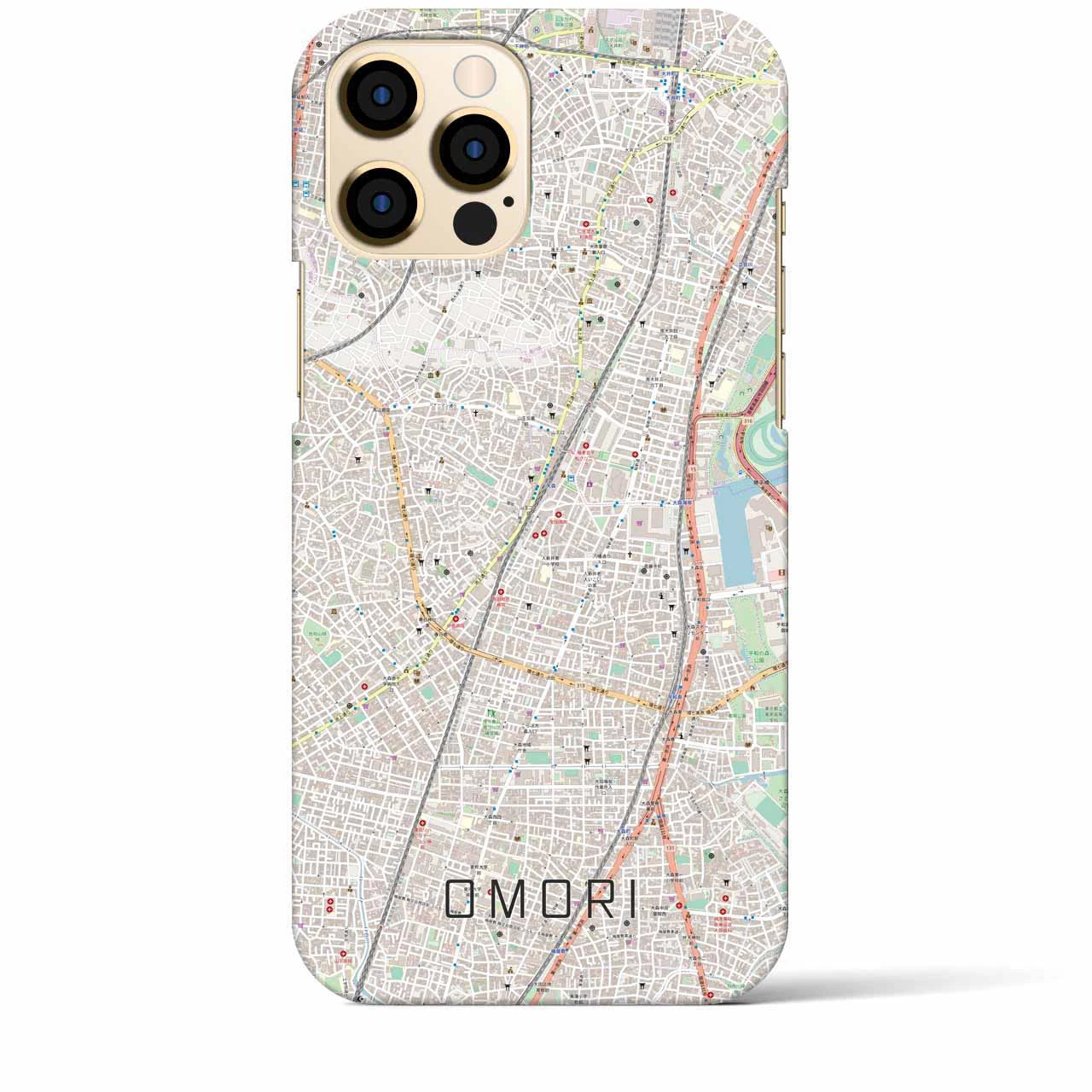 【大森(東京都)】地図柄iPhoneケース(バックカバータイプ)