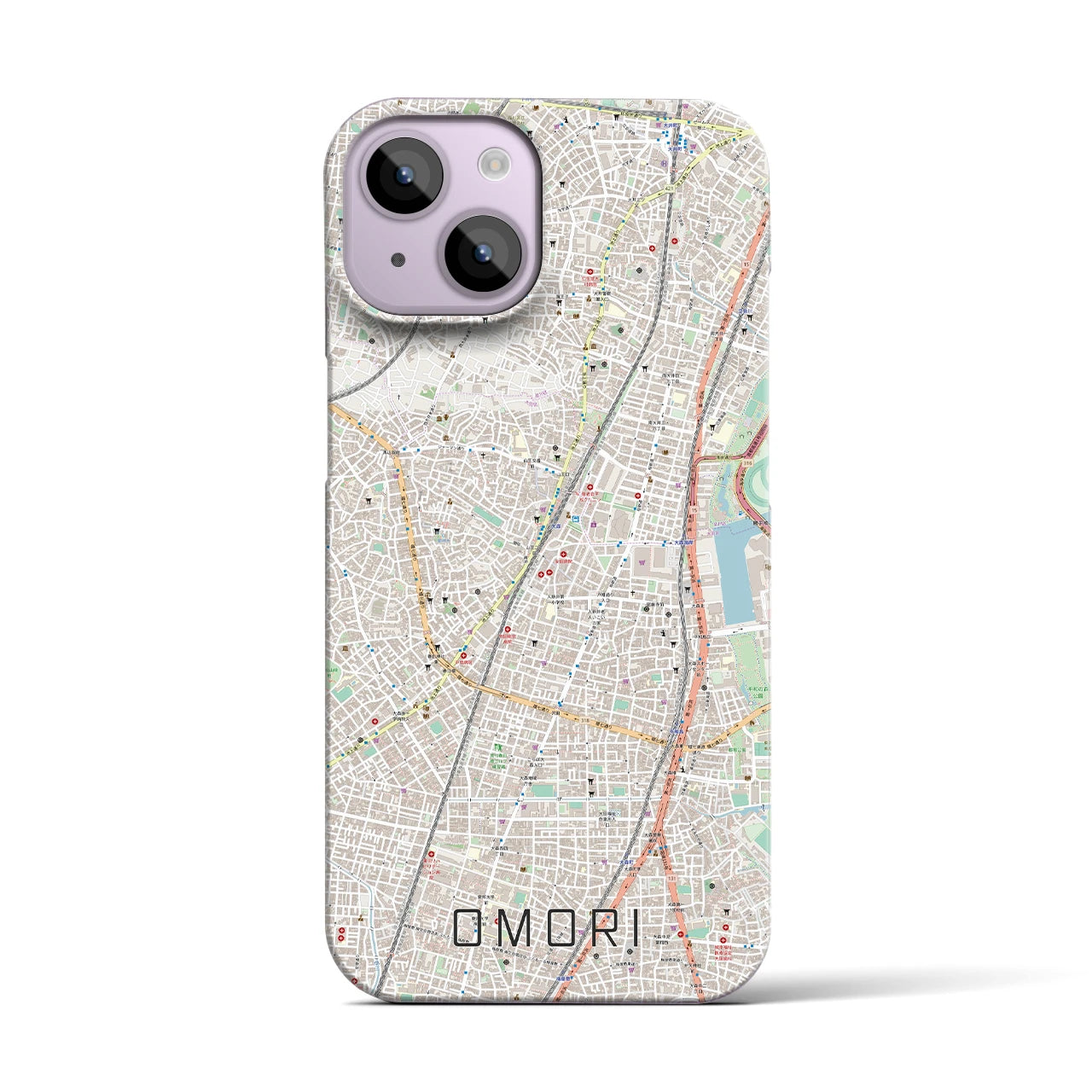 【大森(東京都)】地図柄iPhoneケース(バックカバータイプ)