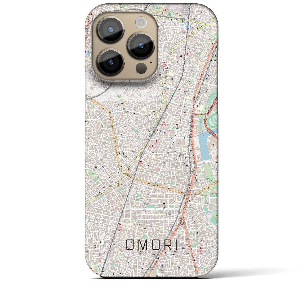 【大森(東京都)】地図柄iPhoneケース(バックカバータイプ)