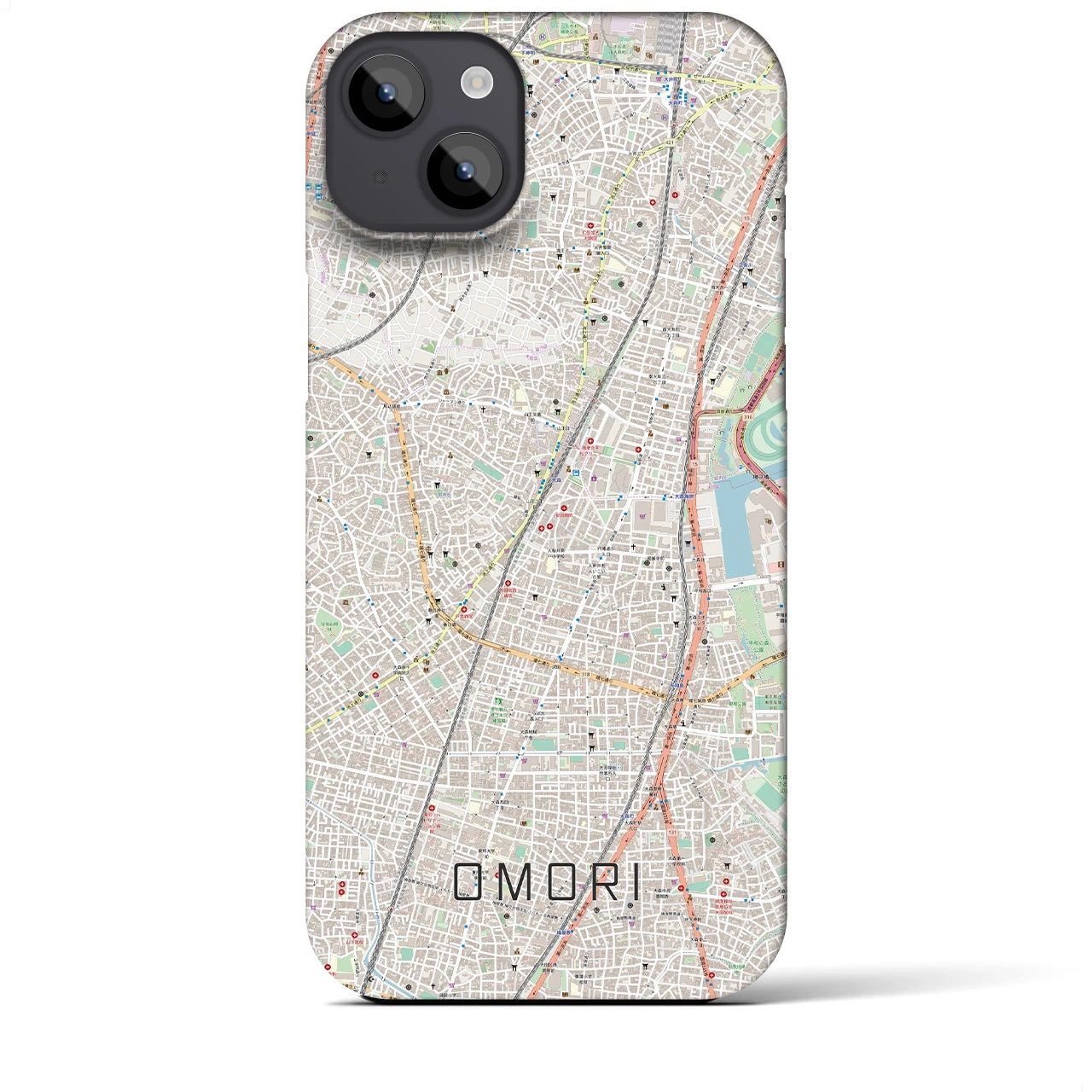 【大森(東京都)】地図柄iPhoneケース(バックカバータイプ)