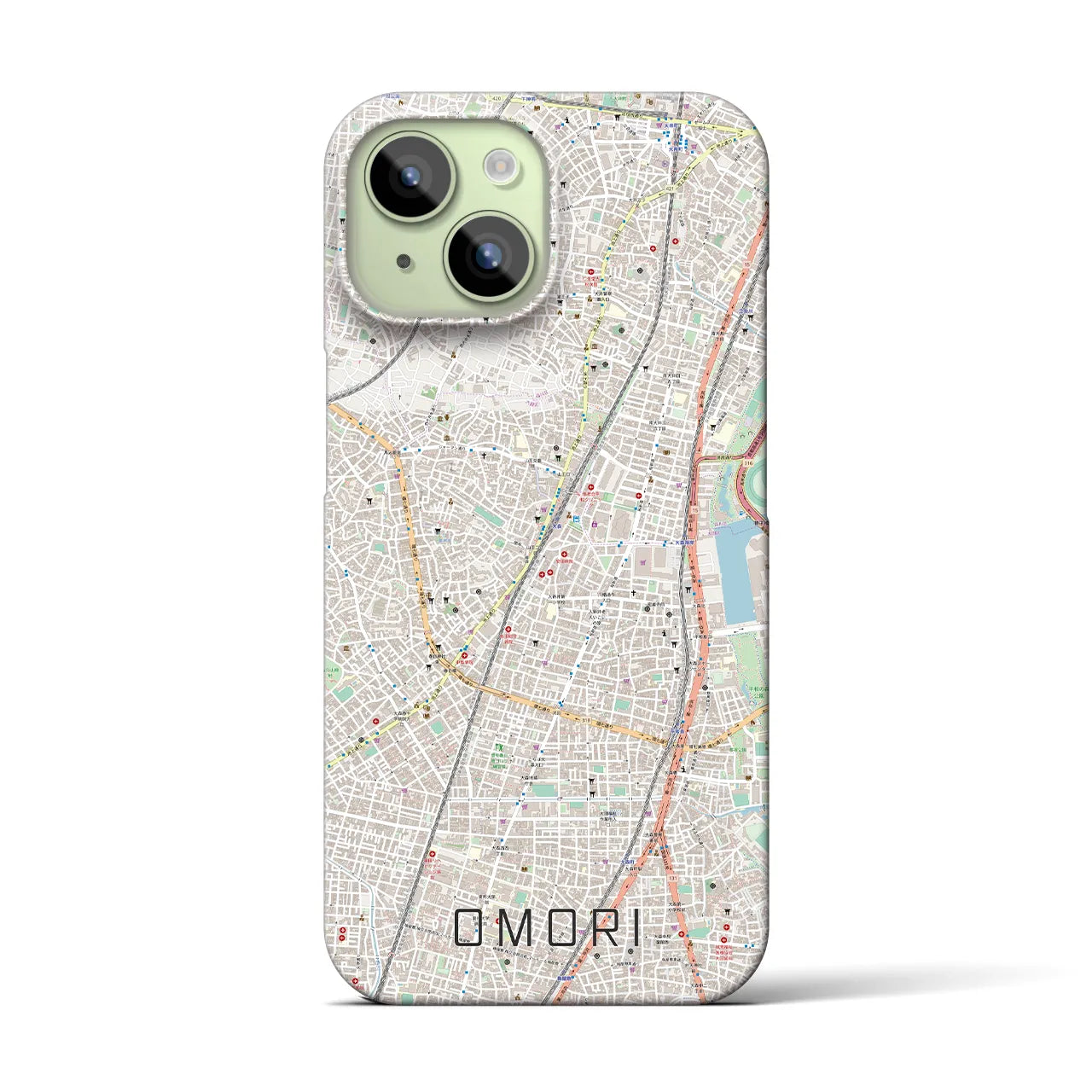 【大森(東京都)】地図柄iPhoneケース(バックカバータイプ)