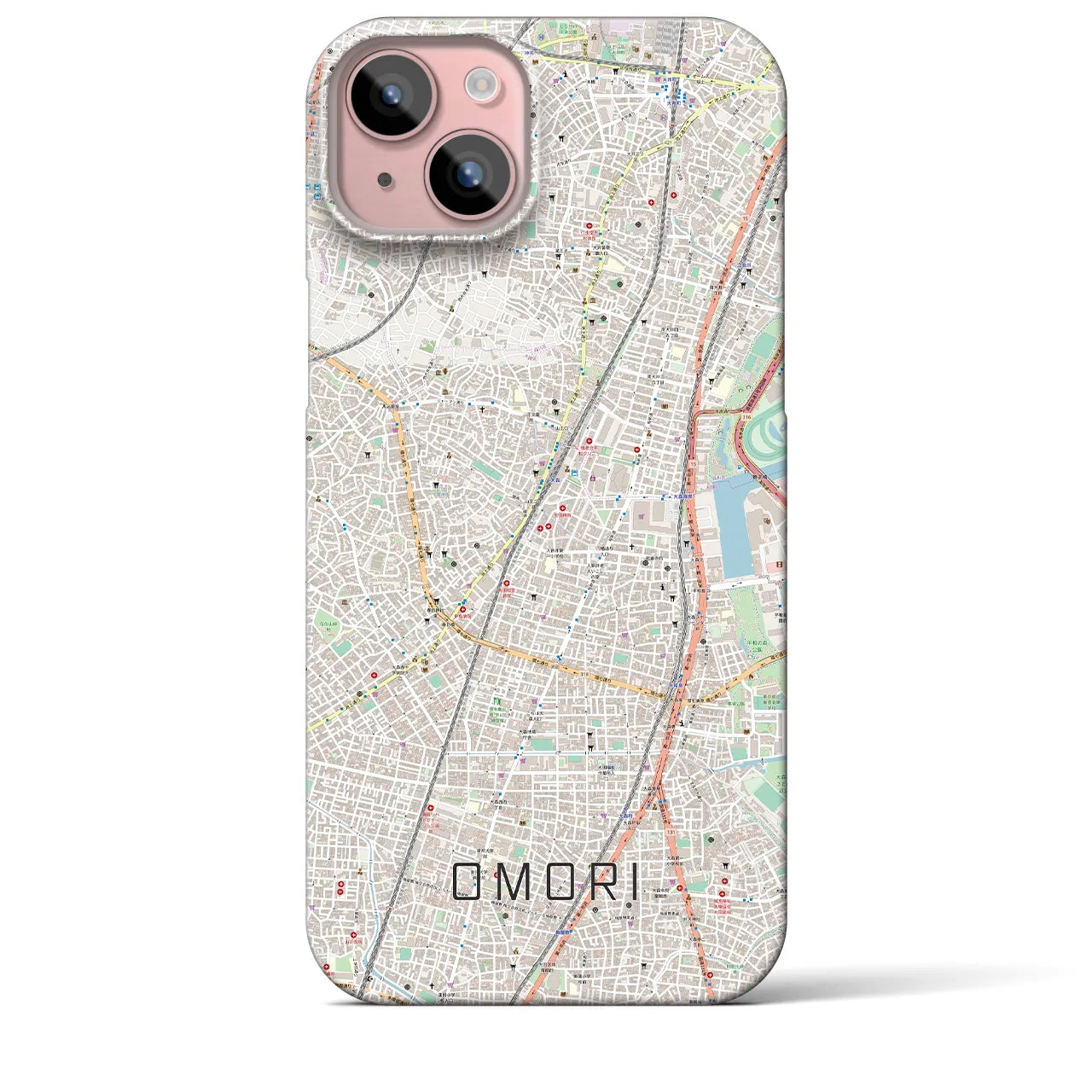 【大森(東京都)】地図柄iPhoneケース(バックカバータイプ)