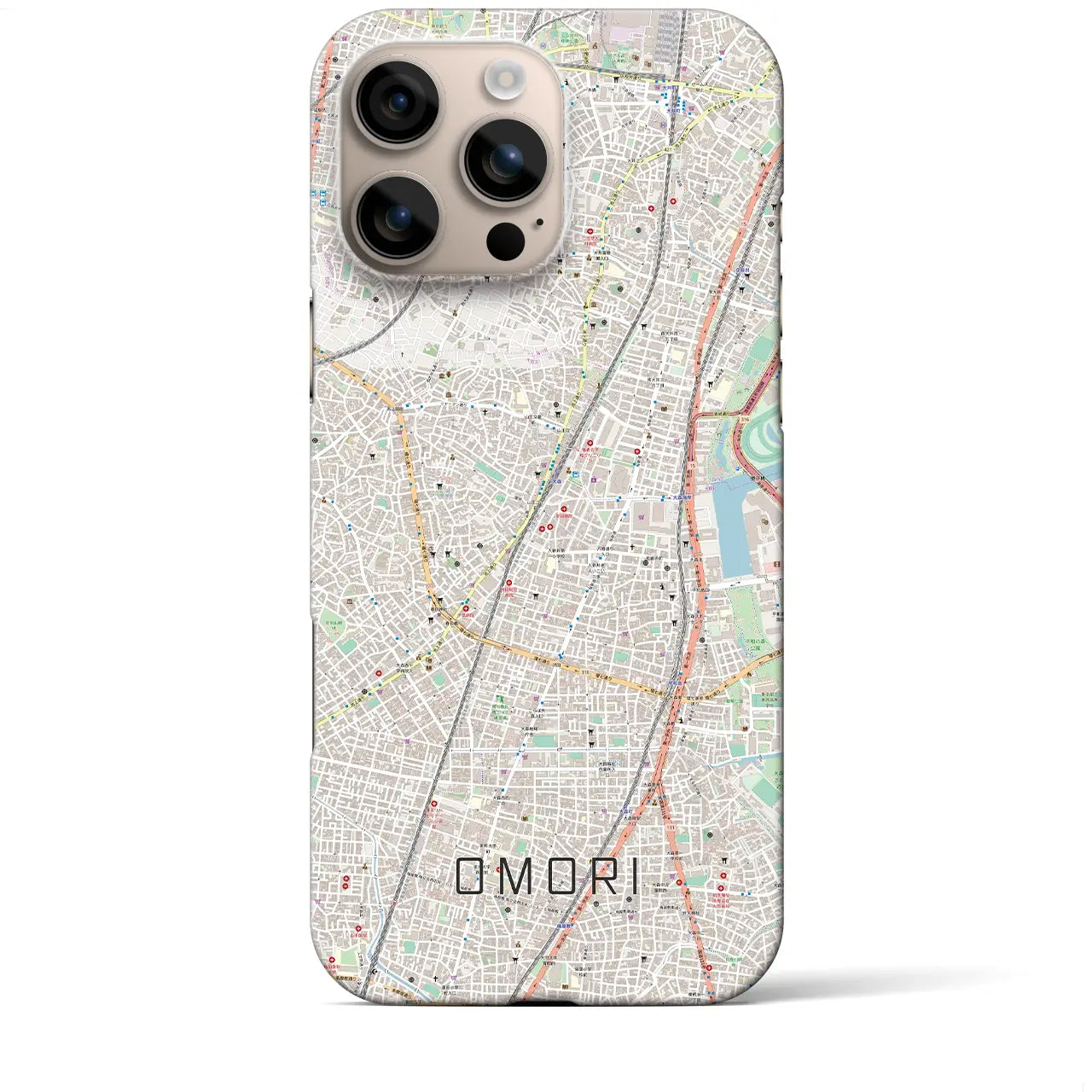 【大森(東京都)】地図柄iPhoneケース(バックカバータイプ)