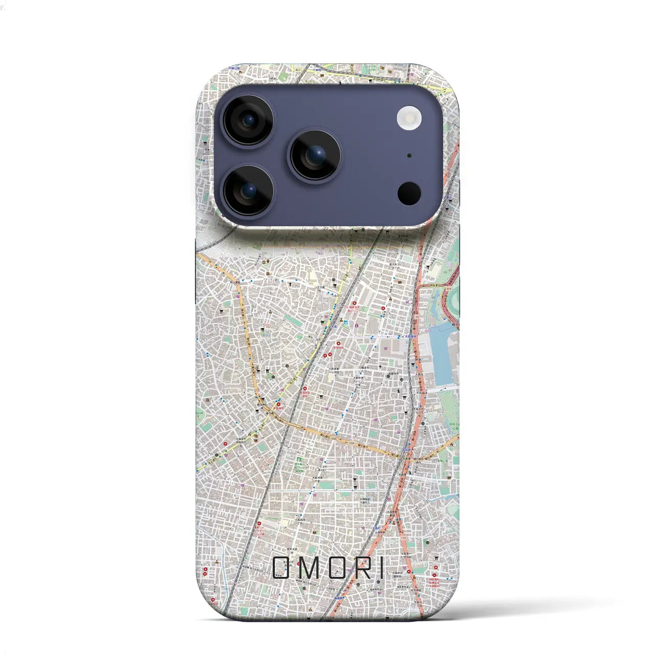 【大森(東京都)】地図柄iPhoneケース(バックカバータイプ)