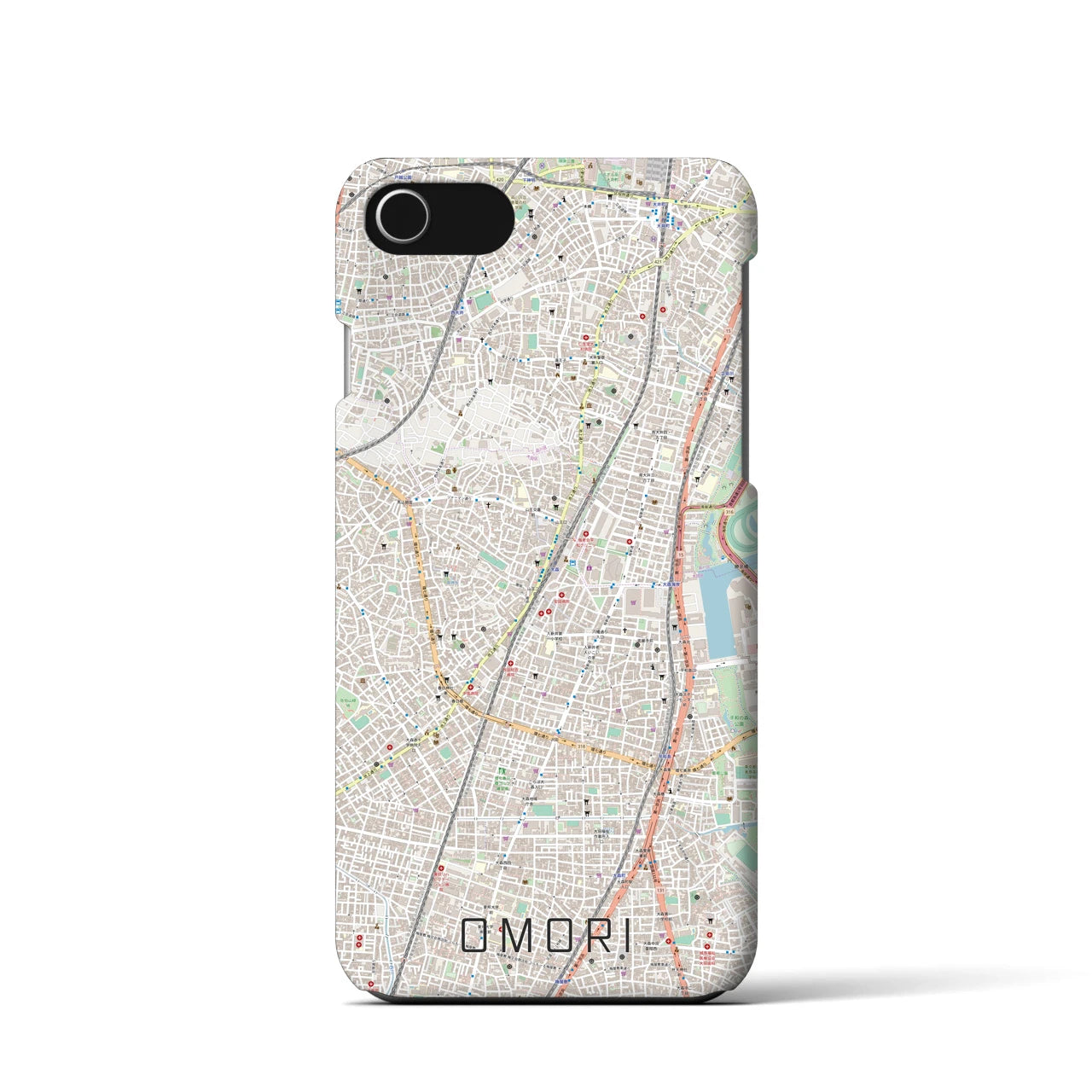 【大森(東京都)】地図柄iPhoneケース(バックカバータイプ)
