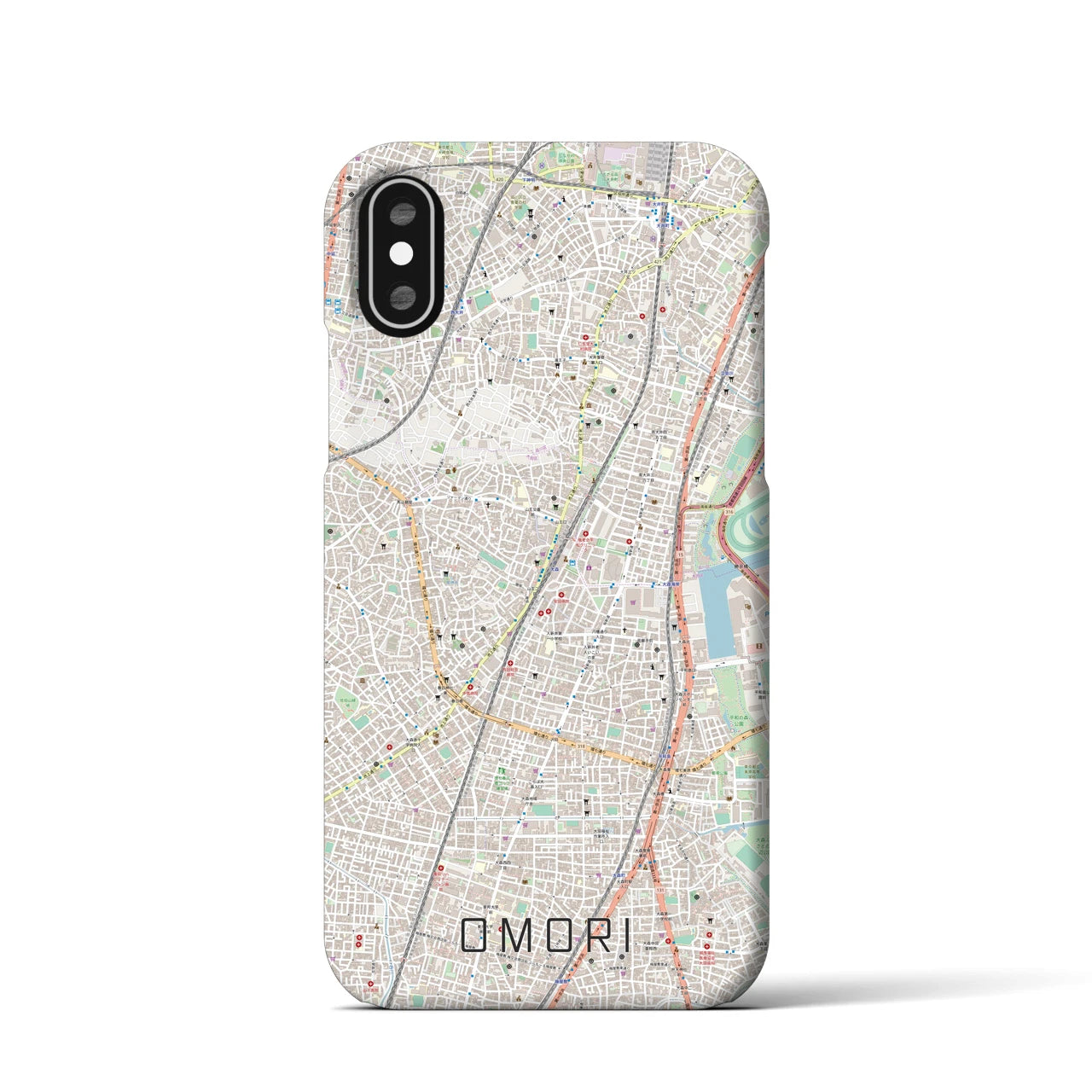 【大森(東京都)】地図柄iPhoneケース(バックカバータイプ)