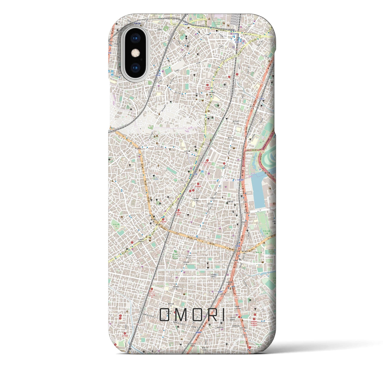 【大森(東京都)】地図柄iPhoneケース(バックカバータイプ)