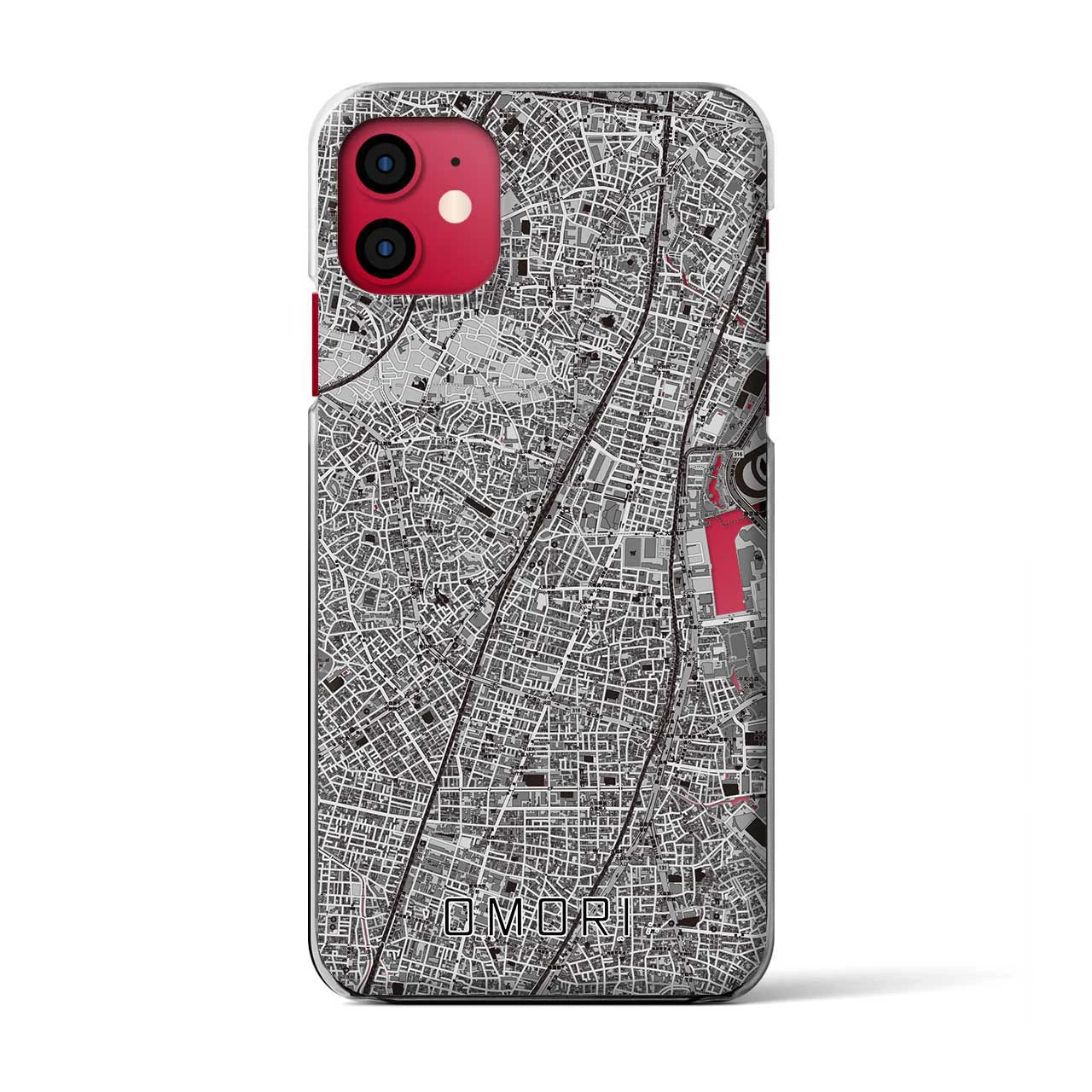 【大森(東京都)】地図柄iPhoneケース(クリアタイプ)