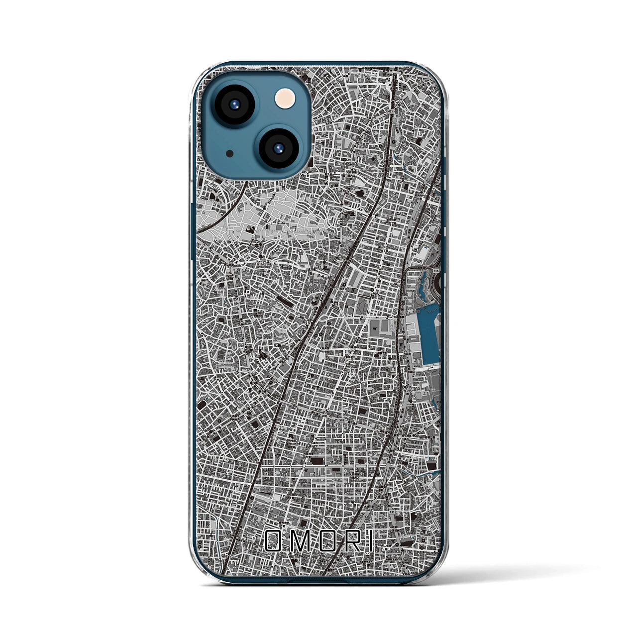【大森(東京都)】地図柄iPhoneケース(クリアタイプ)