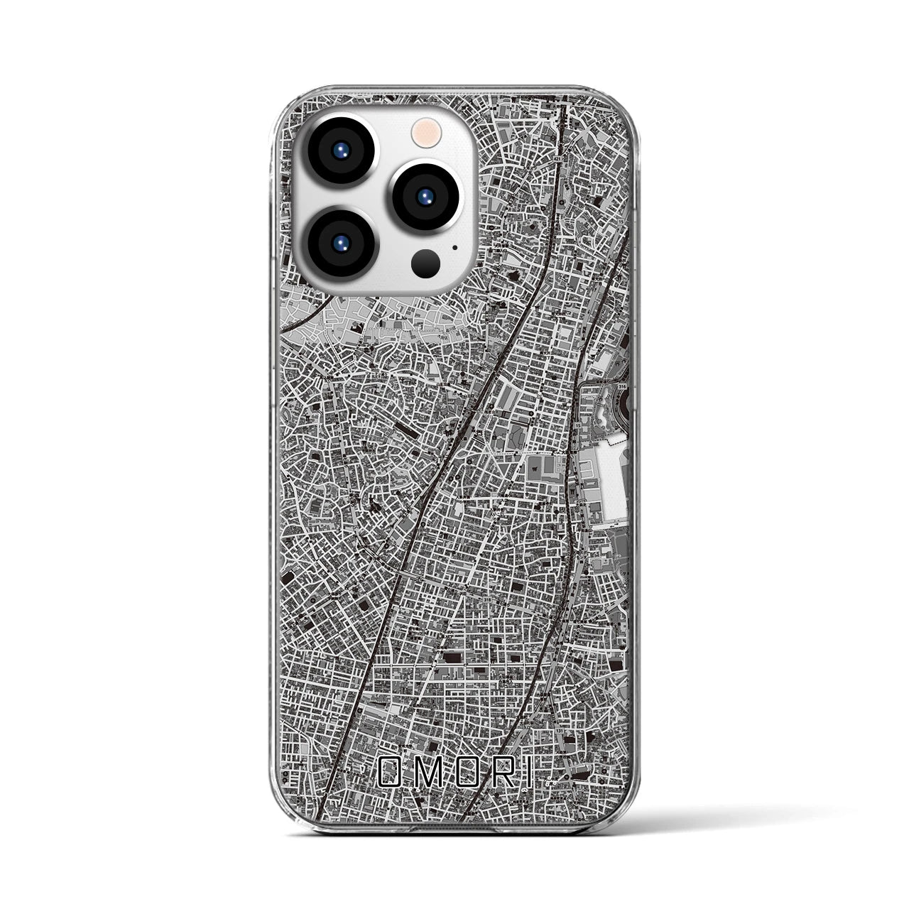 【大森(東京都)】地図柄iPhoneケース(クリアタイプ)