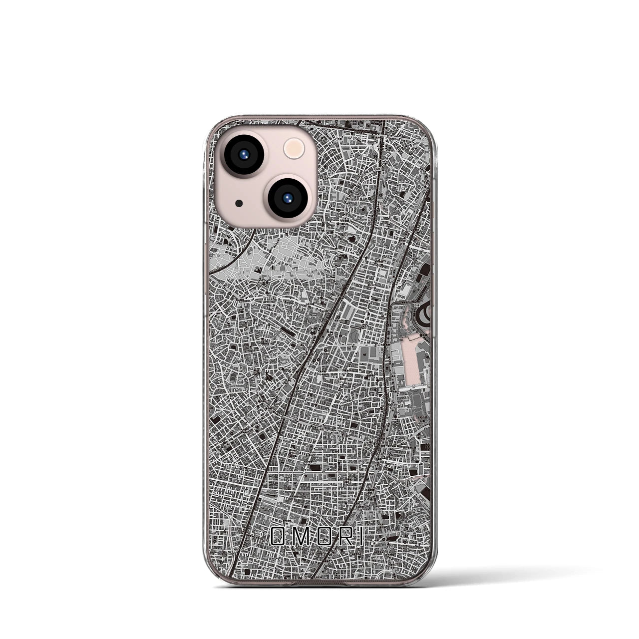 【大森(東京都)】地図柄iPhoneケース(クリアタイプ)