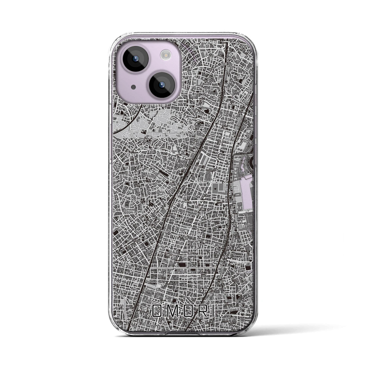 【大森(東京都)】地図柄iPhoneケース(クリアタイプ)