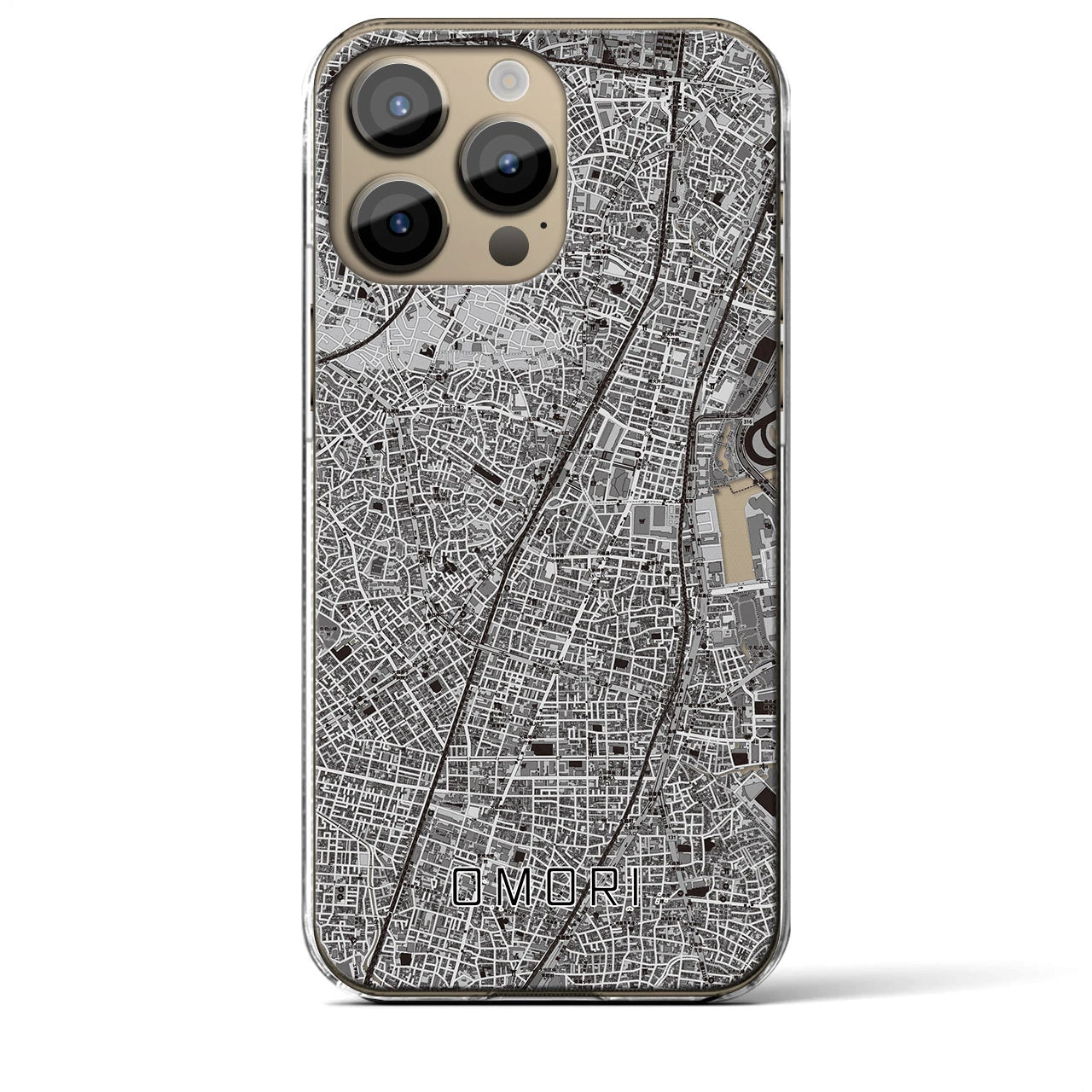 【大森(東京都)】地図柄iPhoneケース(クリアタイプ)