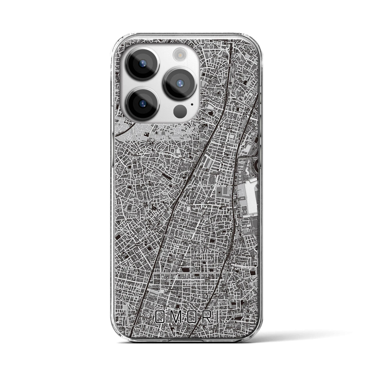 【大森(東京都)】地図柄iPhoneケース(クリアタイプ)