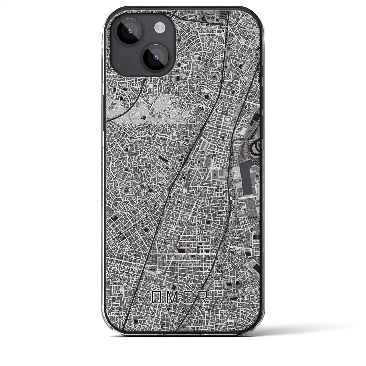 【大森(東京都)】地図柄iPhoneケース(クリアタイプ)