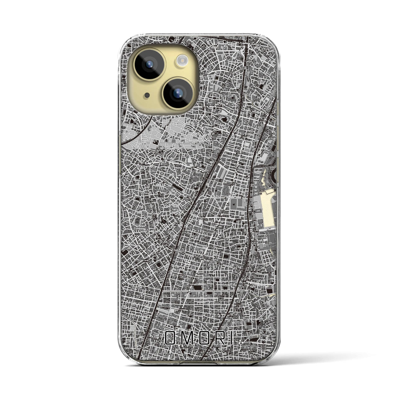 【大森(東京都)】地図柄iPhoneケース(クリアタイプ)