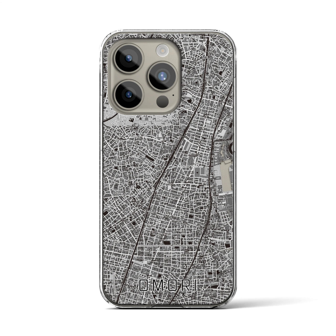 【大森(東京都)】地図柄iPhoneケース(クリアタイプ)