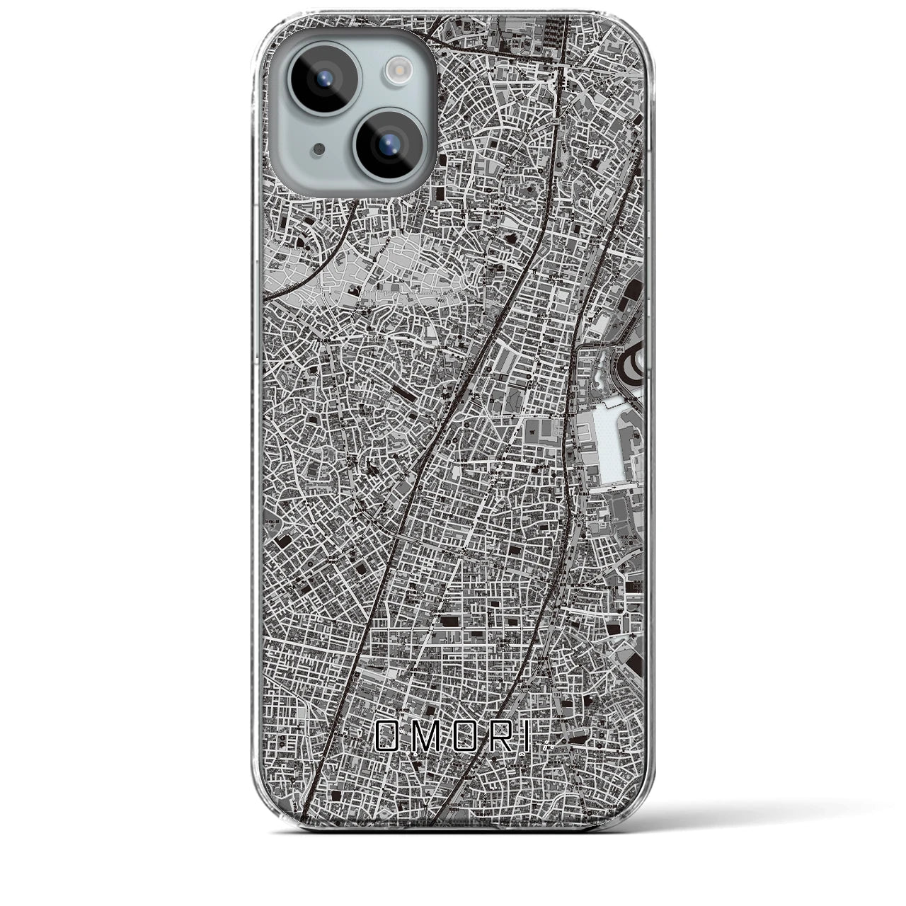 【大森(東京都)】地図柄iPhoneケース(クリアタイプ)