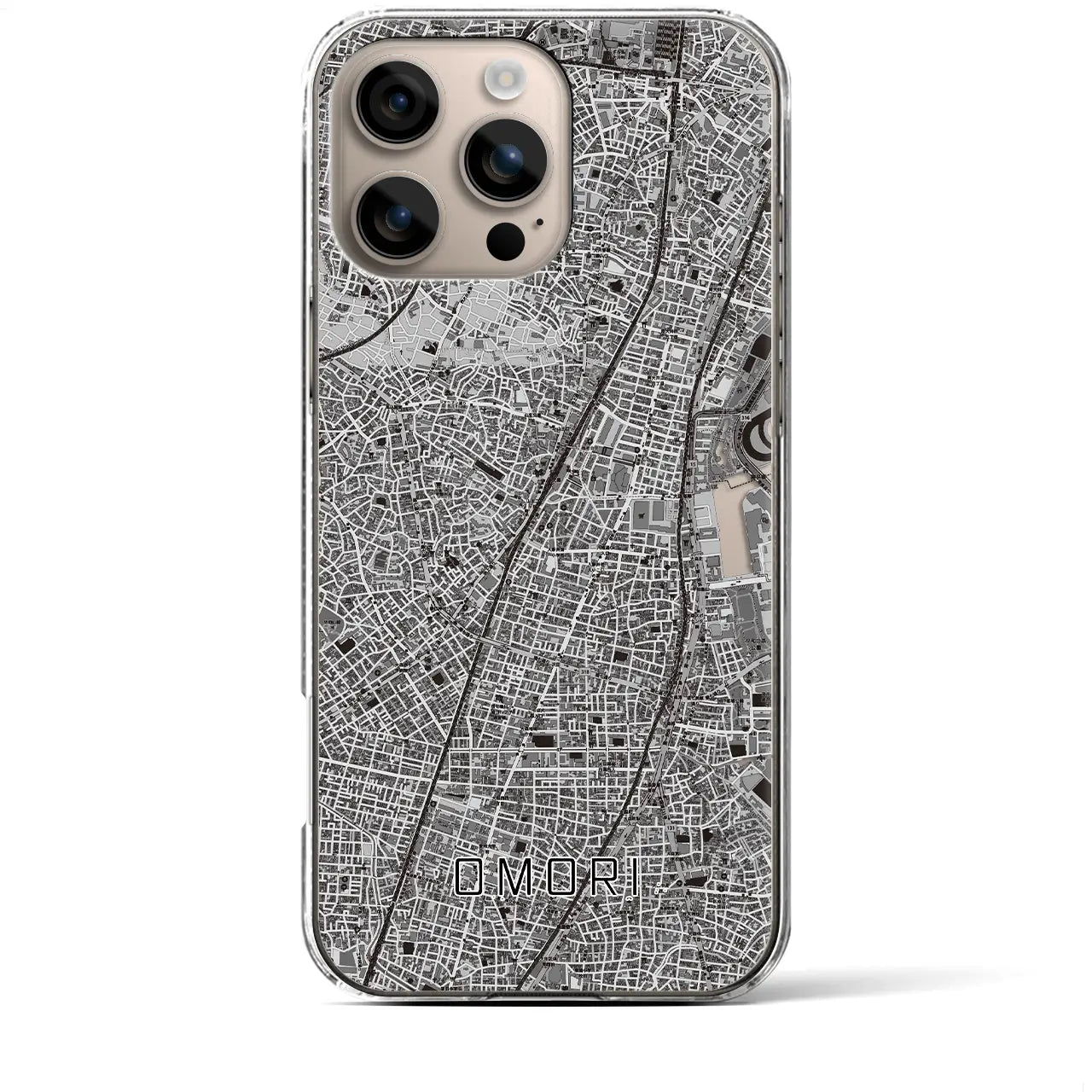 【大森(東京都)】地図柄iPhoneケース(クリアタイプ)