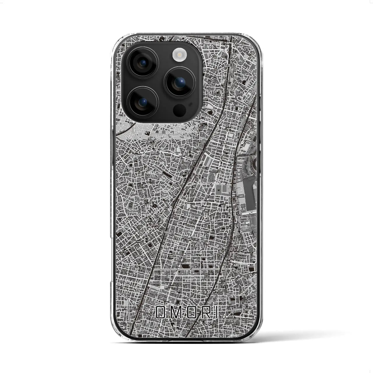 【大森(東京都)】地図柄iPhoneケース(クリアタイプ)
