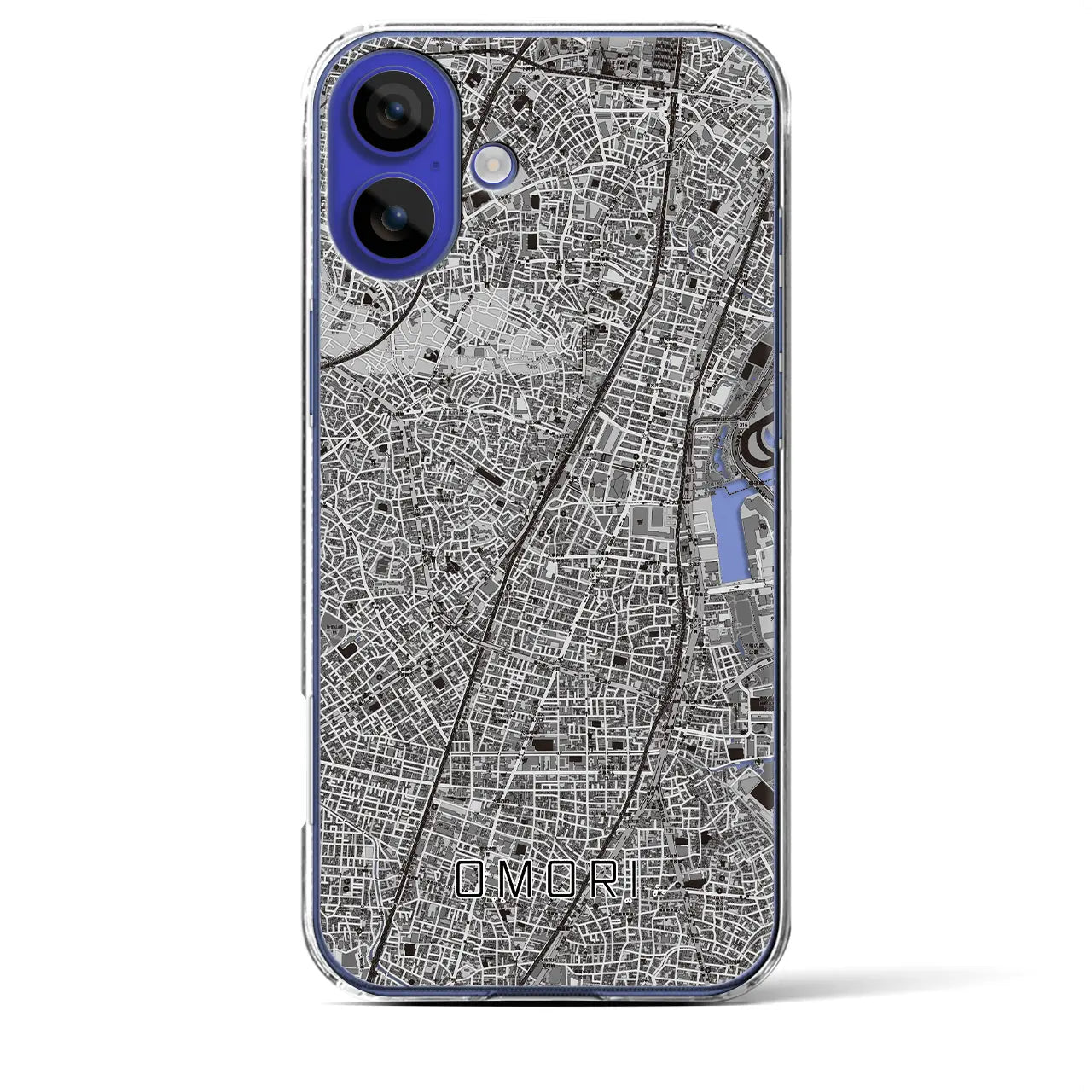 【大森(東京都)】地図柄iPhoneケース(クリアタイプ)