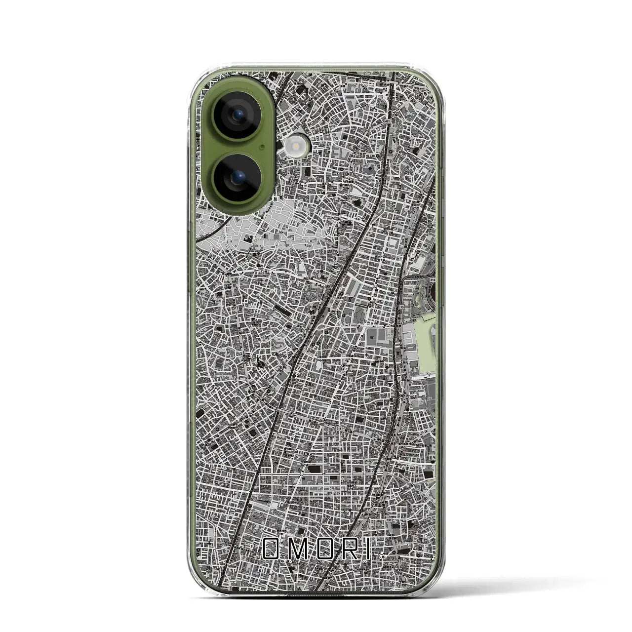 【大森(東京都)】地図柄iPhoneケース(クリアタイプ)