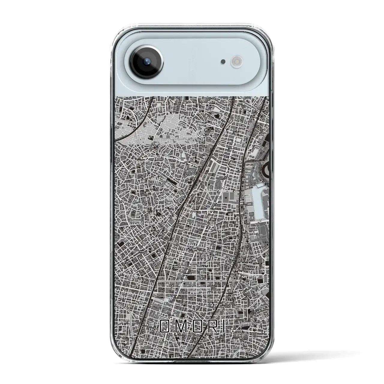 【大森(東京都)】地図柄iPhoneケース(クリアタイプ)モノトーン・iPhone 17 Pro Max 用