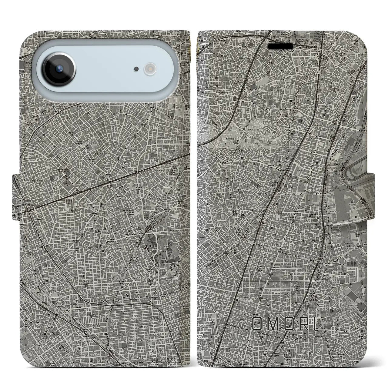 【大森(東京都)】地図柄iPhoneケース(手帳タイプ)