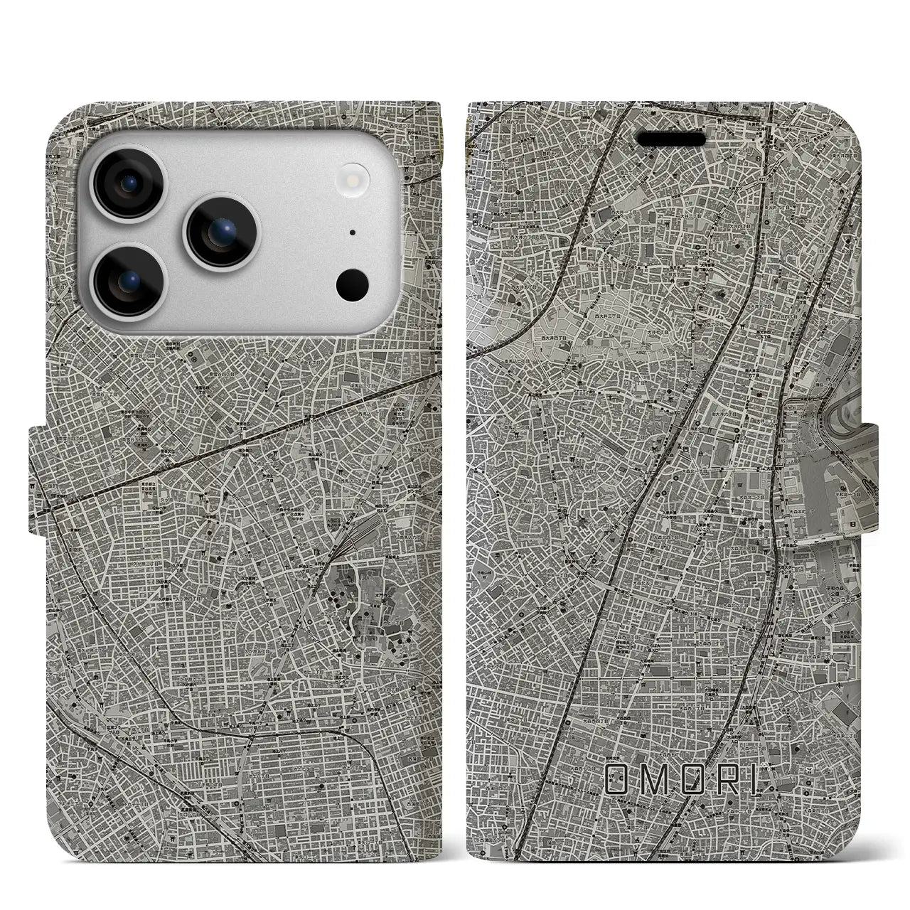 【大森(東京都)】地図柄iPhoneケース(手帳タイプ)