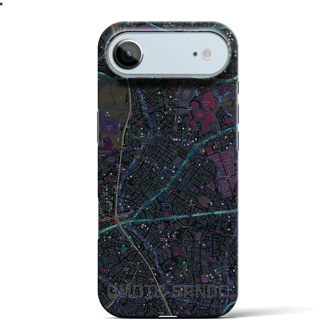【表参道(東京都)】地図柄iPhoneケース(バックカバータイプ)
